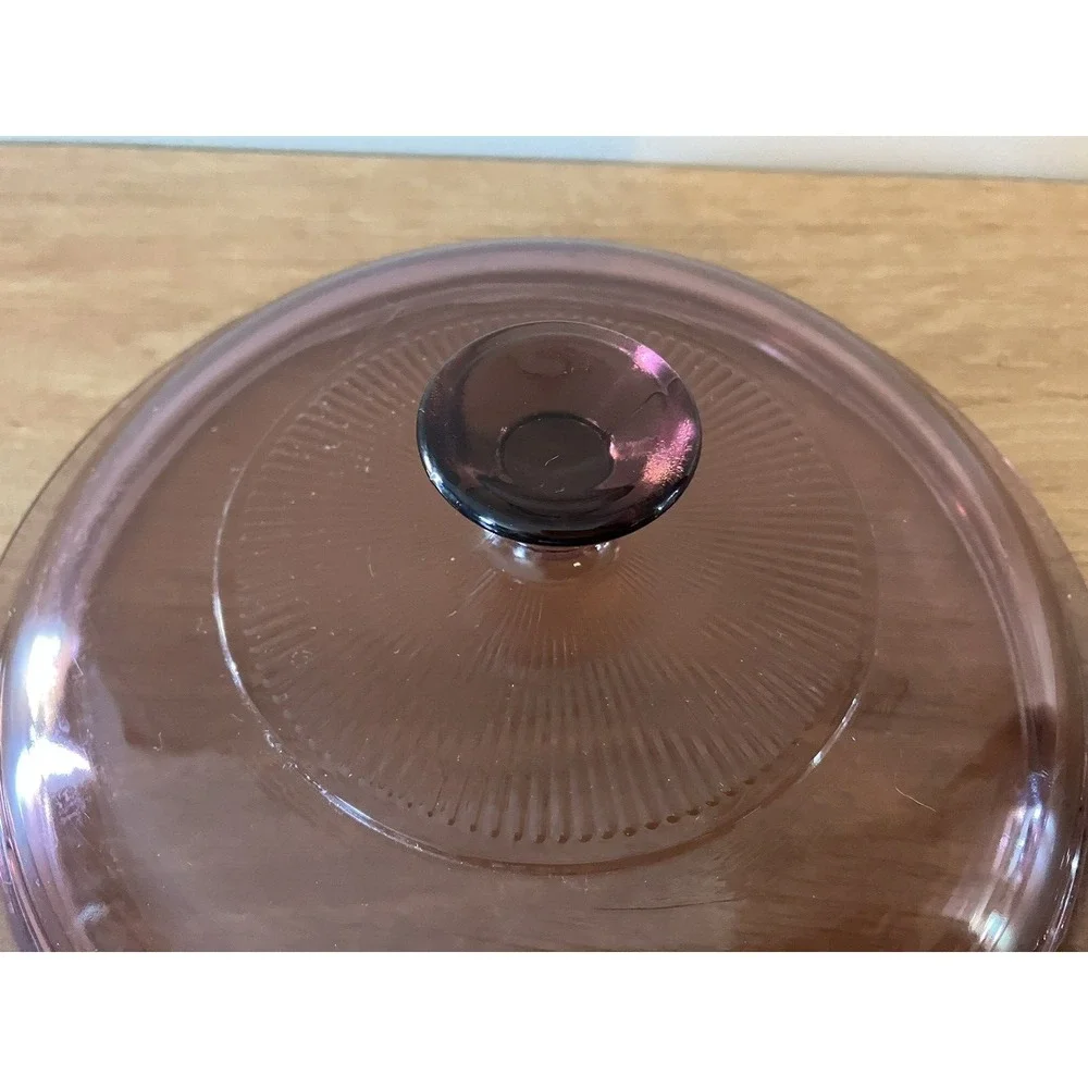 Vision Pyrex Corning Cranberry Cookware 1.5L Nonstick SAUCE PAN POT With Lid